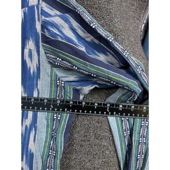 Polo Ralph Lauren Shirt Mens XL Blue Green Ikat Stripe Button Up Western Casual - Picture 8 of 8